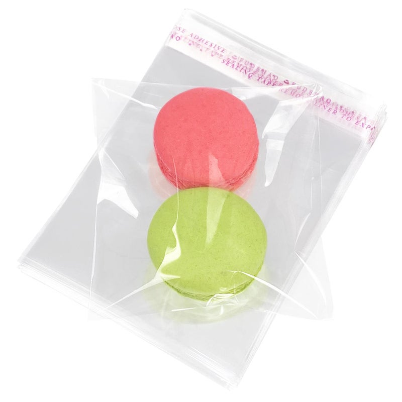 Morepack Self Sealing Cellophane Bags Self Adhesive3x3 Inches Clear Resealable Cellophane Bags 200Pieces Mini Size